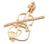 ABOOFAN Broche Violon Argentée en Alliage, Épingle Minimaliste Élégante | Contour Découpé Poli, Fermoir Sécurisé, pour Tenue Formelle et Concert