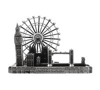 ABOOFAN Bronze London Eye Big Tower Bridge Royaume- Modèle Figurine Décor Rétro Ville Métal Statue Figurine Vintage Décoration D'intérieur Angleterre Décoration De Bureau -
