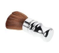 ABOOFAN Brosse de Coiffure Professionnelle à Poils Doux Manche Long Électrolytique Argenté Brosse Nettoyante pour Cou et Cheveux Accessoire Essentiel pour Salon de Coiffure et Barbier