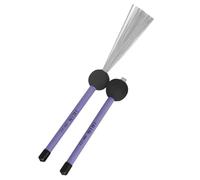 ABOOFAN Brosse Télescopique pour Tambour en Fil D’acier au Carbone, Balai de Batterie Spécial Jazz, Paire de Brosses Cylindriques Solide pour Accessoires Percussion, Manche Long