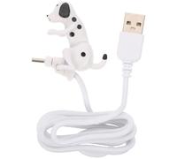ABOOFAN Câble de Charge USB Chien Créatif en Plastique Blanc Connecteur Type-c Solide et Pratique pour Téléphone Portable Bureau Voiture