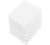 ABOOFAN Cache-Prises Murales Multifonction Lot de 6 Plaques Blanches 86 pour Rénovation Maison Bureau Protection Étanche et Optimisation Espace