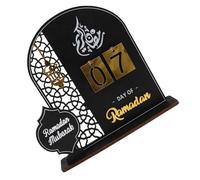 ABOOFAN Calendrier de Compte à Rebours du Ramadan Décoration Artistique de Porte Maison en Acrylique Noir Placement Flexible et Autoportant, Réunions Familiales 2026