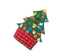 ABOOFAN Calendrier De Noël à Suspendre Calendrier De Compte De Noël Feutre Décoration Murale Porte pour Compter Les Jours Jusqu