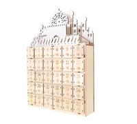 ABOOFAN Calendrier de Ramadan Bois avec Compte à Rebours LED Jours pour Décoration de Table et Maison Aïd Mubarak