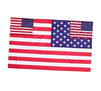 ABOOFAN Cape Drapeau Américain pour Fête Poncho Patriotique Unisexe en Tissu Solide Facile à Porter Décoration Jour de L'Indépendance 1 Pièce