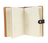 ABOOFAN Carnet de Score de Golf PU Noir, 100 Pages, Style Vintage | Couverture Imitation Cuir, Format Léger, Pochette Arrière, Boîte Présent Incluse, pour Paquet et Pratique Décontractée