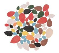 ABOOFAN Carreaux de Mosaïque Décoration Moderne Forme Feuille Irrégulière en Céramique Lisse Finition Polie pour Artistiques -