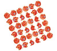ABOOFAN Carte à Gratter Amulette 64 Pièces en Papier Rouge