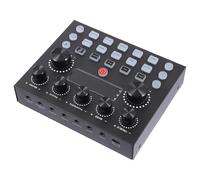 ABOOFAN Carte Sonore Mobile et PC avec Changeur de Voix pour Adultes Mixeur Audio Professionnel avec Réglage Réverbération Indépendant et Lumineux Colorés pour Streaming et Enregistrement