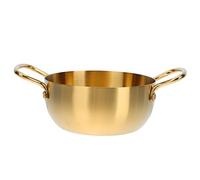 ABOOFAN Casserole Dorée Double Poignée pour Nouilles Coréennes Faitout Antiadhésif Compatible Induction Cuisson Polyvalente pour Ramen et Repas
