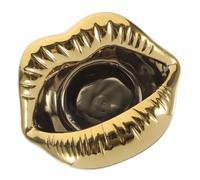 ABOOFAN Cendrier à Lèvres Créatif en Céramique Finition Cuivre Ancien Cendrier Mignon Antidérapant pour Cigarettes Décoration Originale pour Maison Bureau et Bar Accessoire Stable et