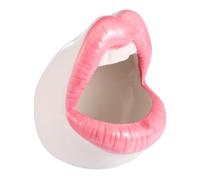 ABOOFAN Cendrier en céramique, cendrier créatif Motif Grosse Bouche, sans Odeur et résistant au feu, Rose, pour Maison et Bureau