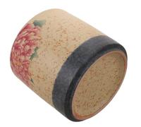 ABOOFAN Cendrier en Céramique Vintage avec Couvercle Anti-Vent, Structure Ergonomique, Base Épaissie, pour Table à Thé ou Espace Fumeur
