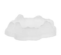 ABOOFAN Cendrier en Verre Cristal Style Iceberg, Blanc, Vintage et Compact | Design Volcan Neige, Stable sur Table, Usage Bureau et Balcon, pour Cigares et Cendres