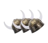 ABOOFAN Chapeau à Cornes de Costume Viking en Plastique, Léger et Stable | Aspect Argenté aux Accents Médiévaux, pour Fêtes et Célébrations, Garçon Fille comme Adultes