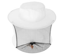 ABOOFAN Chapeau et Masque D'apiculteur Bonnet à Filet Blanc en Polyester Coton Acier Inoxydable, Protection du Visage Cou, Voyage Extérieur, Vacances à L'étranger