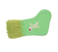 ABOOFAN Chaussette de Noël Géante Verte Tricotée avec Lettre K Brodée Capacité avec Sangle Suspendue Décoration Originale pour Fête Familiale et Sapin de Noël