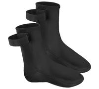 ABOOFAN Chaussettes de Plongée Imperméables XL Noires Chaussettes de Natation Unisexes Antidérapantes Résistantes à l'usure Longues pour Surf Plongée et Sports Nautiques d'hiver