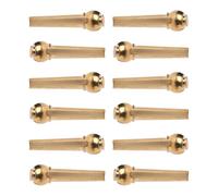 ABOOFAN Chevilles de Corde de Guitare Acoustique en Laiton Lot de 12, Installation Simple, Épingles Solides pour Guitare Folk et Fingerstyle, Accessoires pour Remplacement