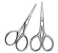 ABOOFAN Ciseaux à Sourcils Élégants et Sophistiqués 2 Pièces en Acier Inoxydable Outils de Toilettage et Coupe Précise Prise en Main Confortable pour Hommes