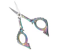 ABOOFAN Ciseaux de Beauté Vintage en Acier Inoxydable Coloré, Ciseaux à Sourcils Professionnels Légers pour Usage Quotidien à Domicile, Coupe Sûre des Poils de Nez et Cils