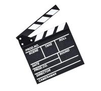 ABOOFAN Clap en Bois Foncé pour Réalisateur Battant, Accessoire de Photographie de Produits, Décoration de Pièce, Écriture Claire et Facile à Lire