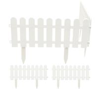 ABOOFAN Clôture de Jardin Soi-même en Plastique Pp, Bordure | Blanc, Style Rustique Pastoral, pour Pelouses et Chemins, Ornement de Jardin Discret