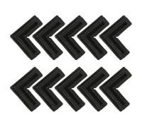 ABOOFAN Coins D'écran Accessoires D'angle Fixe 90 Degrés Intégrés 10 Pièces en Plastique Noir Support Polyvalent pour Porte Moustiquaire pour Cadre D'écran, DIY