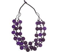ABOOFAN Collier Bohème Femme Perles Noix De Coquillages Multiple Rangs Bois Collier Femme