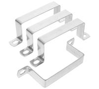 ABOOFAN Collier de Serrage en U en Acier Inoxydable pour Tubes Carrés, Support de Fixation Résistant la Dilatation Thermique, pour Rampes D'escalier en Extérieur, Lot de 4 Pièces