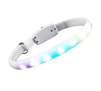 ABOOFAN Collier Lumineux LED pour Chien Rechargeable USB en Abs et PVC, Étanche et Confortable, Balades Nocturnes Batterie de 400mah