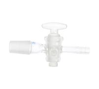 ABOOFAN Connecteur Trois Voies Verre avec Piston Ptfe T Section Raccord Laboratoire pour Expériences Scolaires
