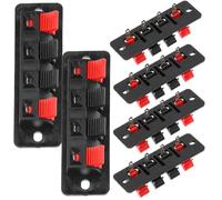 ABOOFAN Connecteurs de Bornes pour Haut-Parleur 6pcs Clip de Connexion à Ressort 4 Voies en Abs et Cuivre pour Transfert du Signal et Installation Facile
