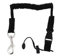 ABOOFAN Corde Élastique pour Pagaie de Kayak Embout en Alliage, Sangle Réglable Noire, Accessoire Léger et Résistant pour Sports Nautiques et Randonnée en Kayak