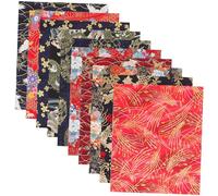 ABOOFAN Coupon De Tissu Feuille De Ginkgo Feuille De Patchwork 10Pcs Patchwork Tissu Quilting de de Style de de Style pour DIY Craft Kimono s 50x50