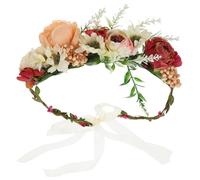ABOOFAN Couronne de Fleurs Artificielles Élégante, Accessoire Photo Portable et Facile à Mettre Collier de Mariage en Tissu Délicat pour Chien et Chat pour Toutes Fêtes