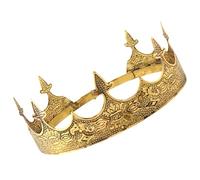 ABOOFAN Couronne de Roi Adulte Réglable Retro Accessoire Léger et Confortable pour Cosplay Fête Photo et Épiphanie