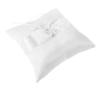 ABOOFAN Coussin D'alliances Cérémonie de Mariage Porte-alliances Élégant Coussin en Polyester Blanc Support Confortable Style Européen pour Mariages