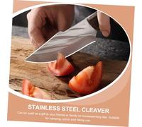 ABOOFAN Couteau Boucher Portable Inoxydable avec Manche Ergonomique Antidérapant Couperet Cuisine Multifonction pour Viande et Légumes Protège-lame Inclus