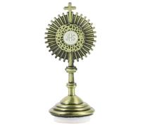 ABOOFAN Crucifix de table en métal avec base statue catholique décorative pour bureau, décoration religieuse idéale pour la maison, le bureau et les cadeaux catholiques