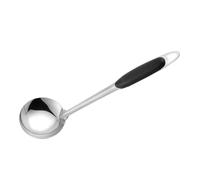 ABOOFAN Cuillère à Soupe Noire Suspendue Épaissie En Acier Inoxydable, Manche Long, Résistante à La Corrosion, Cuisine Maison Et Restaurant, Outil Polyvalent Pour Soupe Et Fondue