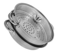 ABOOFAN Cuiseur Vapeur Acier Inoxydable Double Couche Épaissi avec Couvercle Marmite Vapeur Multifonction pour Cuisine Familiale et Professionnelle