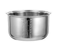 ABOOFAN Cuve Inox Cuiseur Riz 4L Pot Intérieur De Remplacement Universel Pour Cuiseur À Riz Électrique Cuisson À L’Eau Bouillante Porridge Et Vapeur 23.50X23.50X13.00Cm