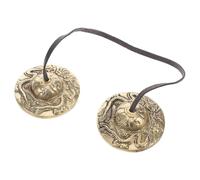 ABOOFAN Cymbales Tibétaines Tingsha en Laiton Double Dragon Cloche de Contemplation Tibétaine Instrument de Musique Traditionnel pour Yoga et Contemplation Cymbales Chantantes à Main