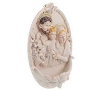 ABOOFAN Décoration Murale Relief Sainte Famille avec Fontaine Sacrée Sculpture Murale Artistique pour Salon Matériau et Finition Soignée