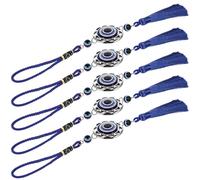 ABOOFAN Décoration Suspendue Œil Protecteur Turque Ronde Bleue en Alliage Cordon, Protection Contre Influences Négatives, Lot de 5 pour Voiture ou Tout Autre Endroit