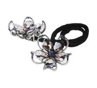 ABOOFAN Disque de Coiffure Noir en Alliage Bâtonnets à Cheveux Tressés Élégants pour Chignons et Updos, Design Polyvalent Épingle à Cheveux à Fleurs Brillantes