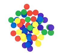 ABOOFAN Disques en Bois Colorés 150 Pcs 25 Mm pour Apprentissage Mathématique Garçon et Filles, Outil de Calcul Éducatif Préscolaire, de Numération et Activités Manuelles, Matériel