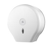 ABOOFAN Distributeur Papier WC Mural Rond Étanche avec Fenêtre de Contrôle Support Rouleau Papier Toilette pour Salle de Bains Bureau Hôtel et Lieux Publics Blanc Renforcé